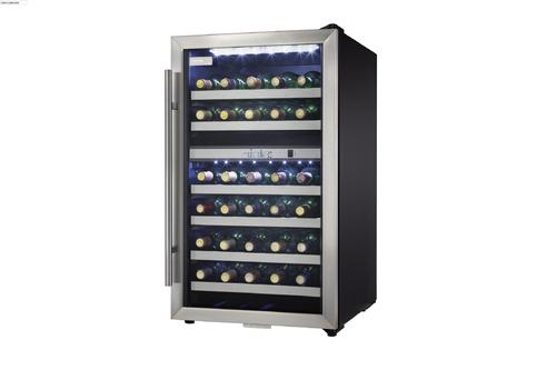Danby Designer 38 Bottle Free-Standing Wine Cooler in Black Stainless Steel